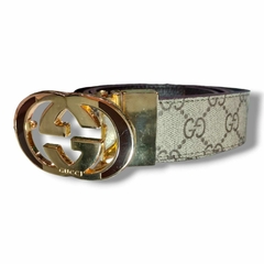 1:1 Cinturon Gucci Interlocking G Reversível GG Full Gold Snake en internet