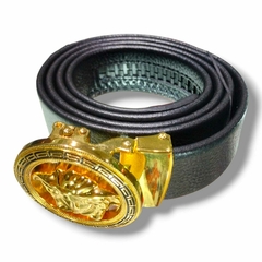 1:1 Cinturon Versace Leather Gold Medusa Head Sliding - comprar online
