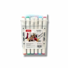 Pack 24 Marcadores Weibo Twin Marker Doble Punta