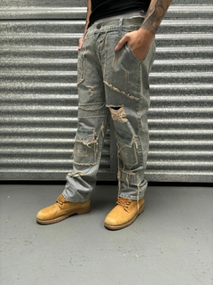 Pantalon Jean Baggy Y2K Ripped Gray - tienda online