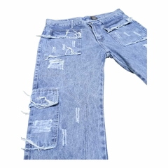 Pantalon Jean Baggy Y2K Ripped Blue - tienda online