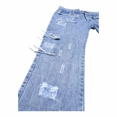 Pantalon Jean Baggy Y2K Ripped Blue en internet