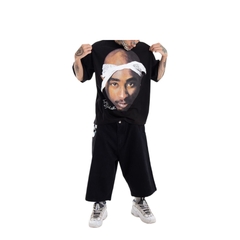 Remera Rap Hip Hop Tupac Face ID Negra - tienda online