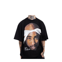 Remera Rap Hip Hop Tupac Face ID Negra - comprar online