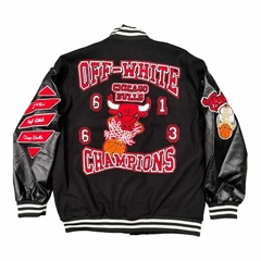 Campera Varsity Universitaria Chicago Bulls Full BLACK - comprar online