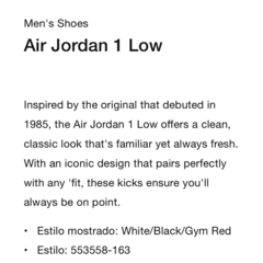 Jordan 1 Low Bulls 10us / 42arg (28cm) U$D 300 en internet