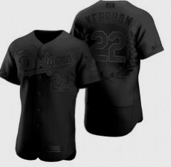 Camiseta Casaca MLB Los Angeles Dodgers 22 Kershaw Full Black