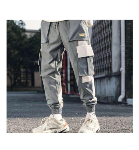 Pantalon Cargo TechWear Ajustable Color Gris 339 Niños