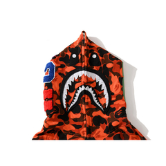 Campera Hoodie BAPE X XO Full Zip Shark Camo Orange (AAA) - 220USD - KITCH TECH