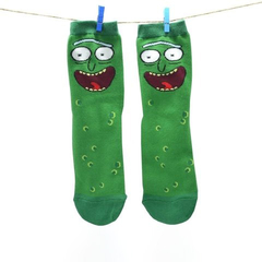 Medias Pickle Rick cara - media larga