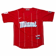 Camiseta Casaca Baseball Mlb Miami Marlins Sugar Kings Red