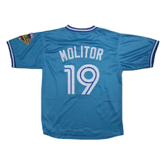 Camiseta Casaca Baseball MLB Toronto Bluejays 19 Molitor - comprar online