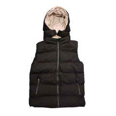 Chaleco Puffer Capucha Inflable Negro