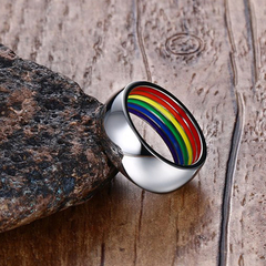 Anillo Alianza Bandera Orgullo LGBTQ+ Pride Interno en internet