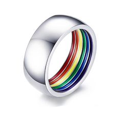 Anillo Alianza Bandera Orgullo LGBTQ+ Pride Interno