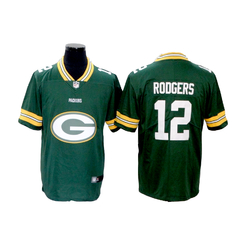 Camiseta Casaca MLB Green Bay Packers Logo 12 Rodgers