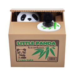 Alcancia Little Panda Bamboo Roba Monedas Ahorro A Plias - comprar online
