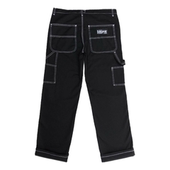 Pantalon Carpintero Negro Tiro Medio - comprar online