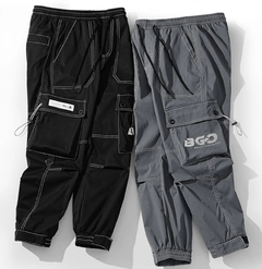 Pantalon Cargo Techwear Gabardina GOB 129 Gris - tienda online