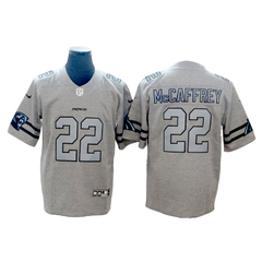 Camiseta Casaca NFL Carolina Panthers 22 McCaffrey Gris