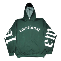 Buzo Hoodie Emotional Verde Blanco - comprar online