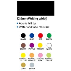 Marcador Artline Poster Marker 12mm C/ Tinta Colores - tienda online