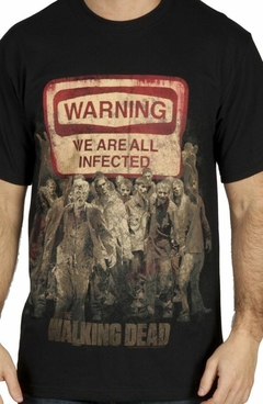 Remera The Walking Dead Warning Sign Importada - comprar online