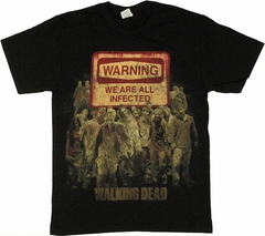 Remera The Walking Dead Warning Sign Importada
