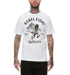 Remera Rebel Eight 8 Riot Regulators Wht