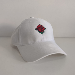 Gorra Curva Rosa Blanca