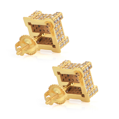 Aros Aleación Zinc Baño Oro 14k Rosca Hip Hop Trap Hype 3 - comprar online