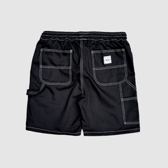 Bermuda Short Elastico Costuras Negro - comprar online