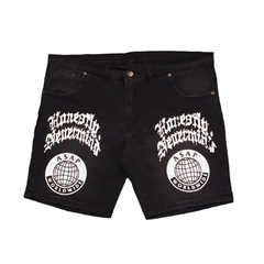 Bermuda Short Estampado Negro Volsano Negro - comprar online