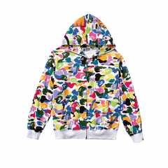 Campera Hoodie BAPE Full Zip Shark Camo Multicolor (AAA) - 180 USD