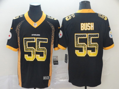 Camiseta Casaca NFL Americano Pittsburgh Steelers 55 Bush