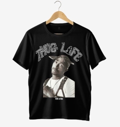 Remera Unisex "Old School" 2 Pac Thug Life Black