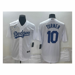 Camiseta Casaca Baseball Mlb Dodgers Blanca Tunner 10