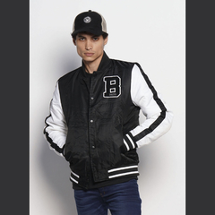 Campera universitaria B negra