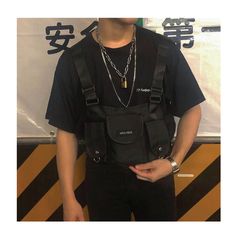 Chest Bag Industrial Pocket Hgul Bag Black - tienda online