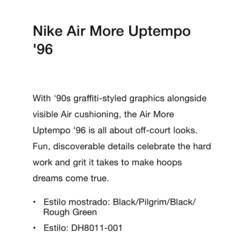 Zapatillas Nike Air More Uptempo 96' Rough Green - 11US/44(29cm) - u$400 - KITCH TECH