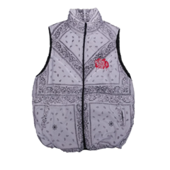 Chaleco Puffer Bandana Blanco