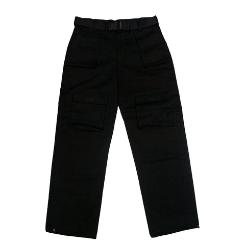 Pantalon Cargo Negro con Cinto