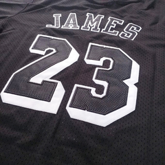 Casaca Nba Media Manga Lakers 23 Black James en internet