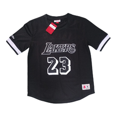 Casaca Nba Media Manga Lakers 23 Black James