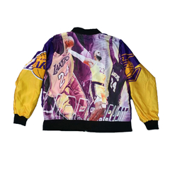 Campera Bomber NBA Retro Vintage Lakers Reversible - tienda online