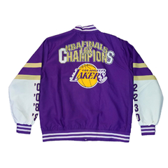 Campera Bomber NBA Retro Vintage Lakers Violet - comprar online