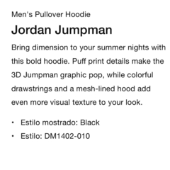 Canguro Hoodie Jordan Jumpman Black - 180 USD