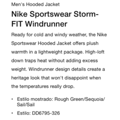 Imagen de Campera Nike Hooded Stormfit Windrunner Rough Green - usd450