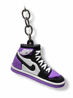 Mini AJ Violeta 3D Llavero Colgante Zapatillas Moda Jordan en internet