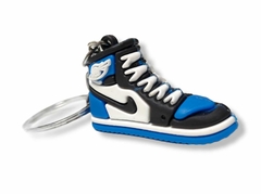 Mini AJ Azul 3D Llavero Colgante Zapatillas Moda Jordan